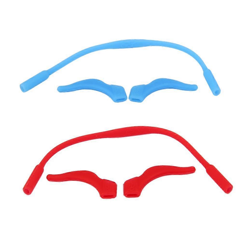 2pcs Kids Silicone Glasses Eyeglass Temples + Ear Hook Holder