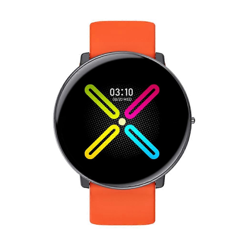 DM118 Smartwatch Fitness Tracker with Sleep Detection Blood Pressure Heart Rate Monitor Step Counter Call Reminder  Orange