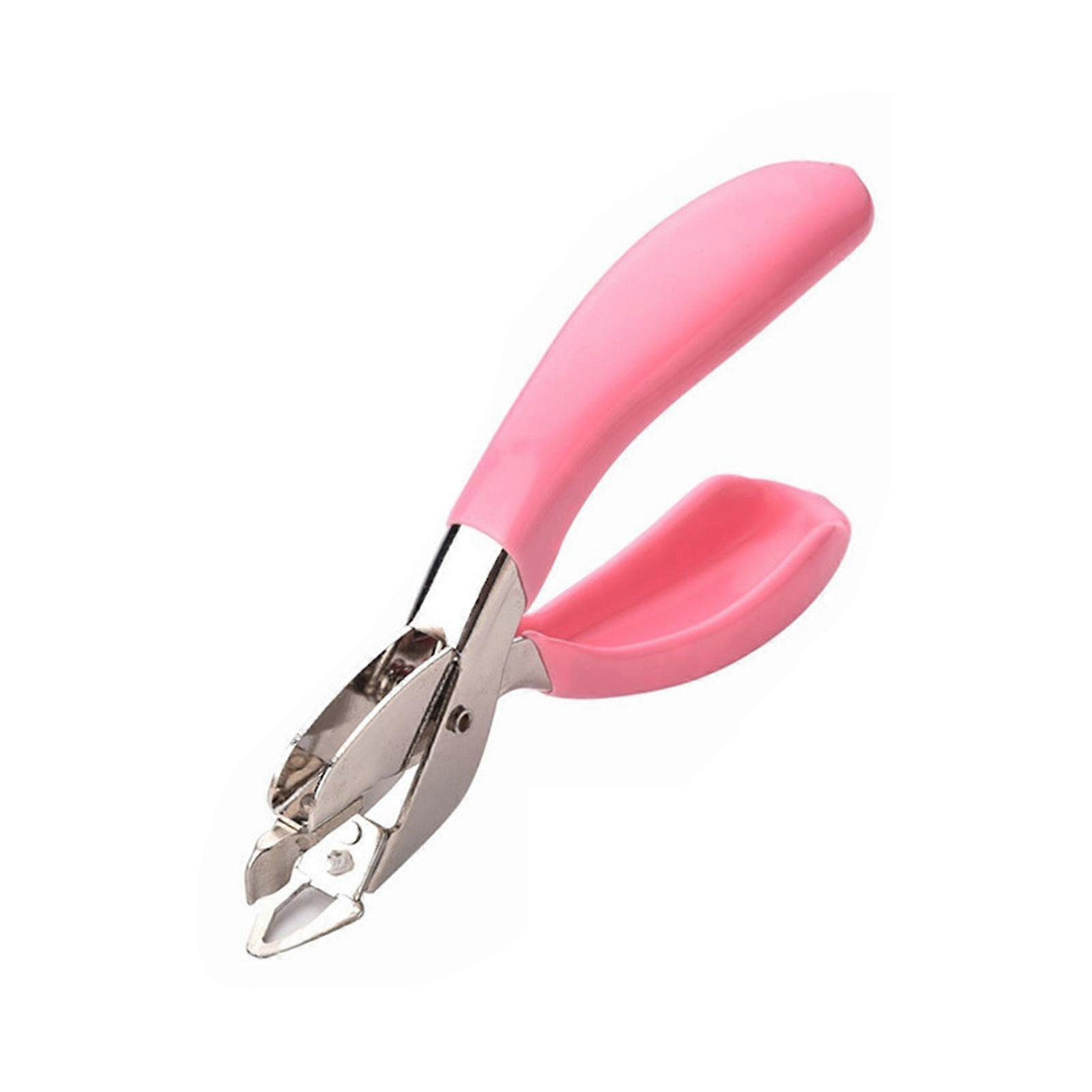 Handheld Staple Remover Lasting Pull Out Extractor Stapler Binding Tool Heavy Duty Comfortable for Teacher Office Worker Pink