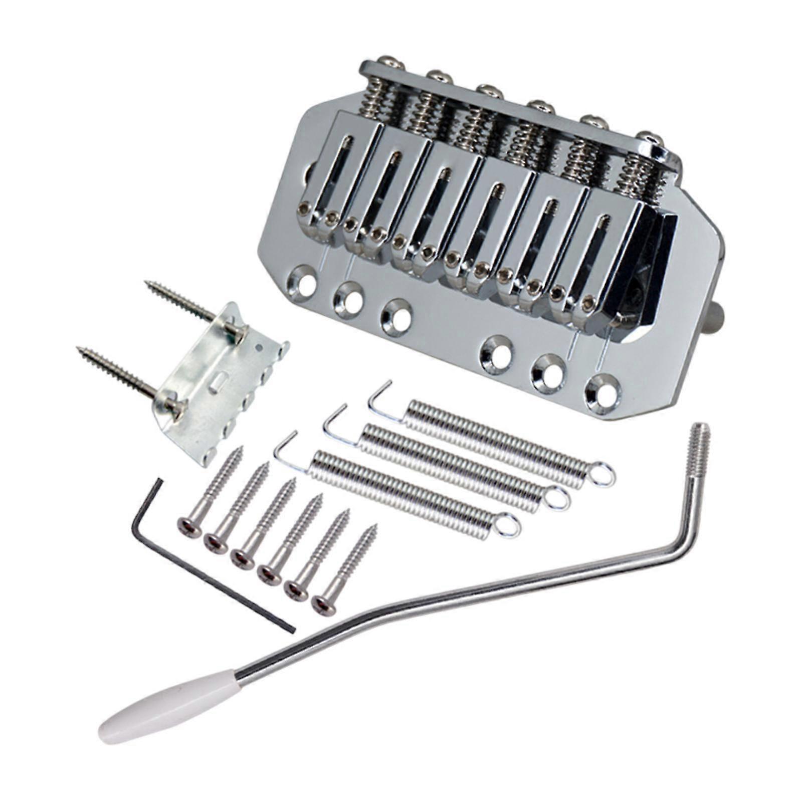 Guitar Tremolo Bridge Set with Mounting Screws and Wrench for 6 String Electric