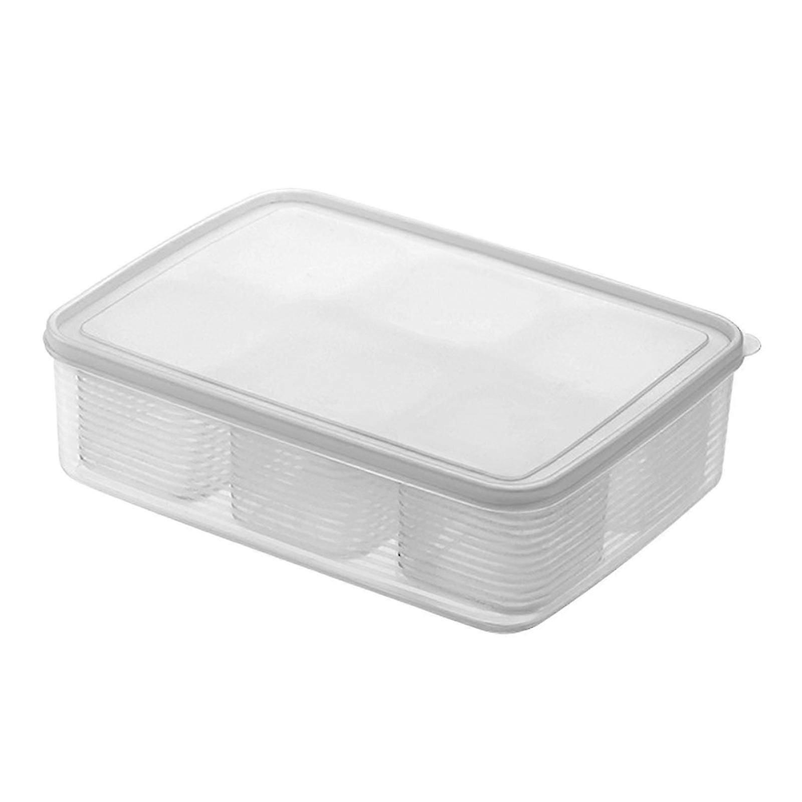 6 Removable Deli Containers with Lids Set Divided Serving Tray for