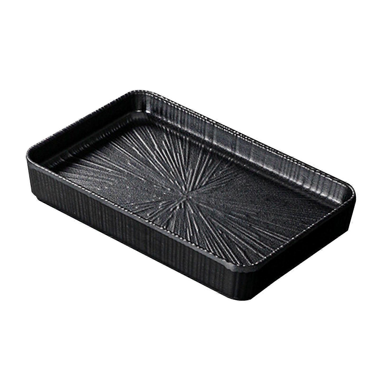 Buffet Style Barbecue Serving Plate with Non-Slip Base for Appetizers, Ideal for Food Presentation Gifts, Size 16.3cm x 10.2cm x 2.9cm