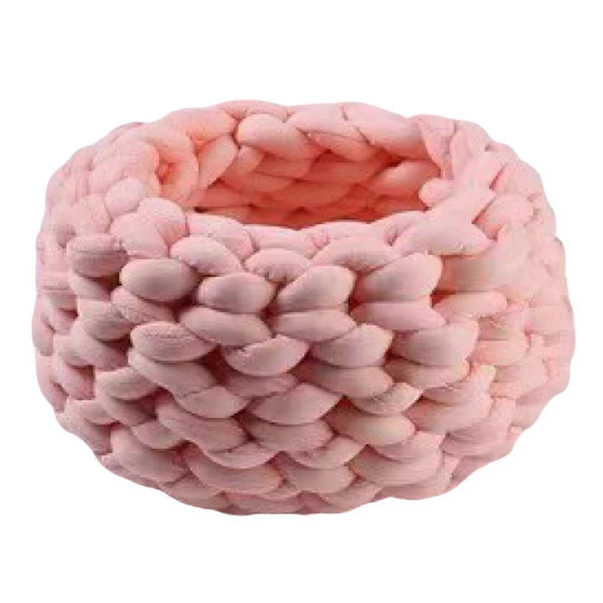 Yarn Cat and Dog Beds Used in All Seasons Removable and Washable DIY Hand-Woven Cotton-Filled Thick