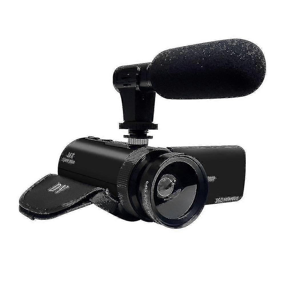 Video Camera Camcorder with Microphone FHD 1080P 16MP Vlogging YouTube Cameras 16X Digital Zoom Web