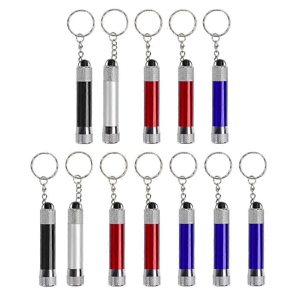 6PCS Mini Keyring LED Flashlight Keychain Torch for Outdoor Camping Hiking Emergency Use Lightweight Portable for Family Friends