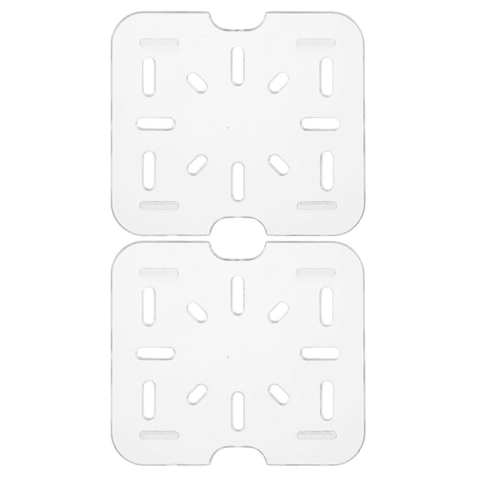 Plastic Drain Shelf Square Shape Sleek Style For Commercial Kitchen Draining 2Set