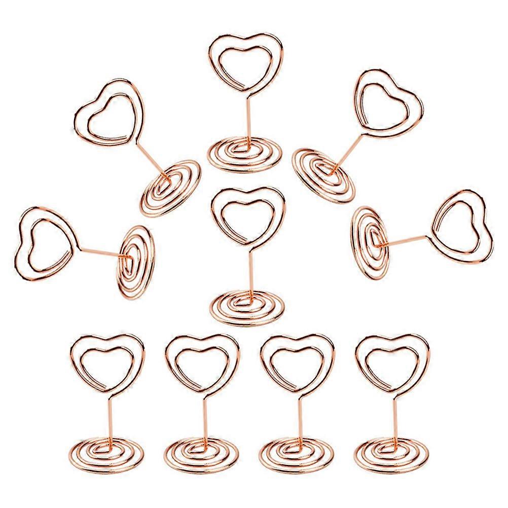 12pcs Heart Shape Rose Gold Table Number Holders & Photo Displays for Weddings, Parties & Events – Stylish Centerpiece Accessories for Memorable