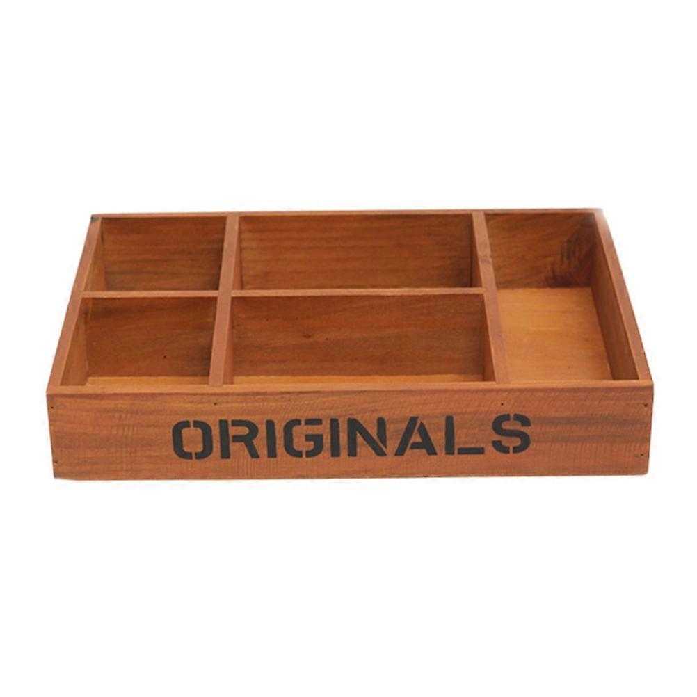 Desktop Organizer Shelf Vintage Table Multiple Big Wood Cosmetic Stand Home Use 1Set