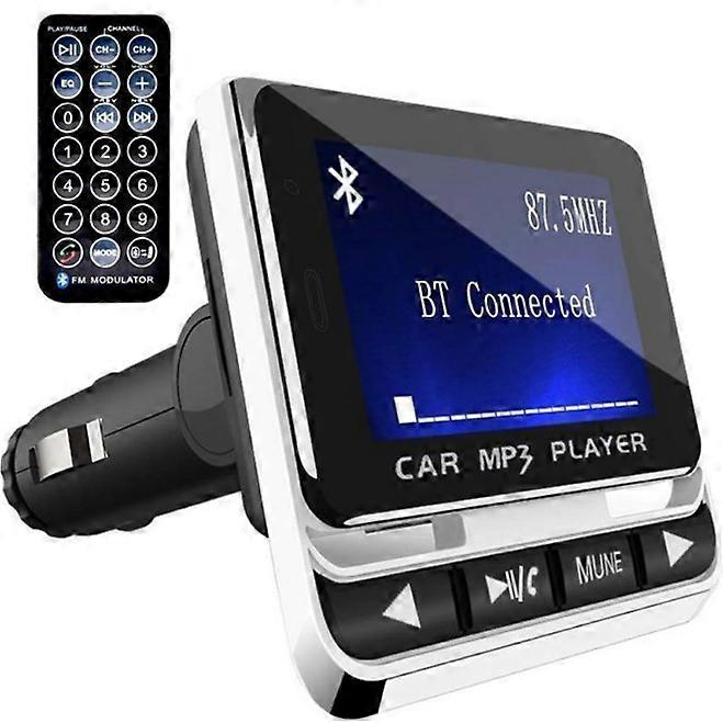 Wireless Bluetooth FM Transmitter with 21-Key Remote, USB Charger and Crystal Clear Calls(Black)