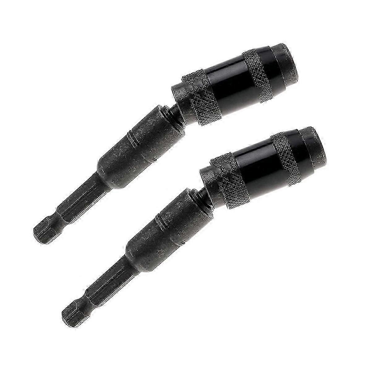 2 Pcs Magnetic Pivot Drill Bit Holder Tip 1/4inch 20 Bendable Magnetic Drill Extender Quick Change SZRH A-F