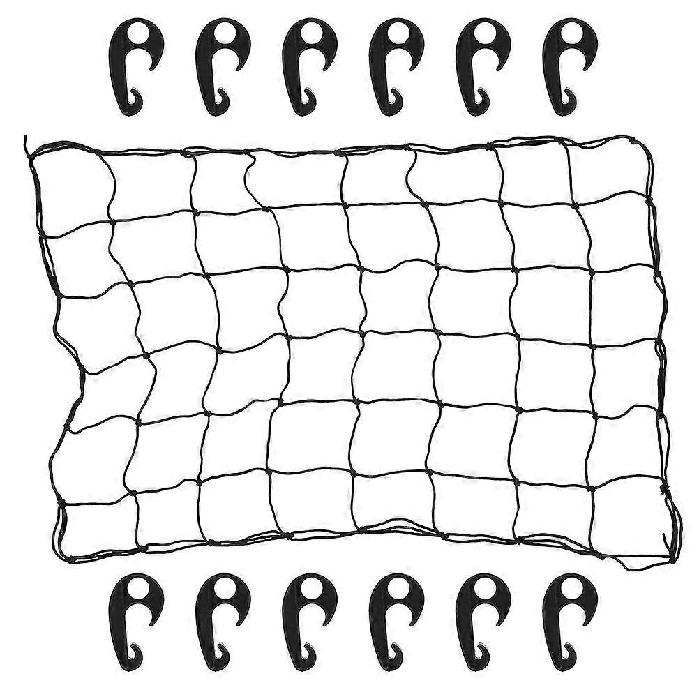 It sounds like you're referring to a **car roof cargo net with hooks** – a practical accessory for securing luggage, camping gear, or other items on