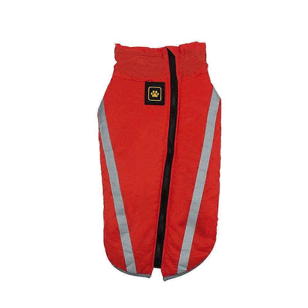Puppy Winter Clothes Pet Coat Reflective Warmth Outdoor Activities Red 6XL 1Set