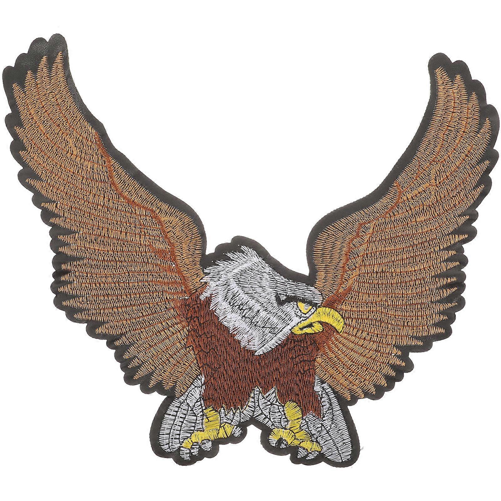 Embroidered Applique Patch Eagle Sew On Hats Jeans Firm Adhesion 1Set