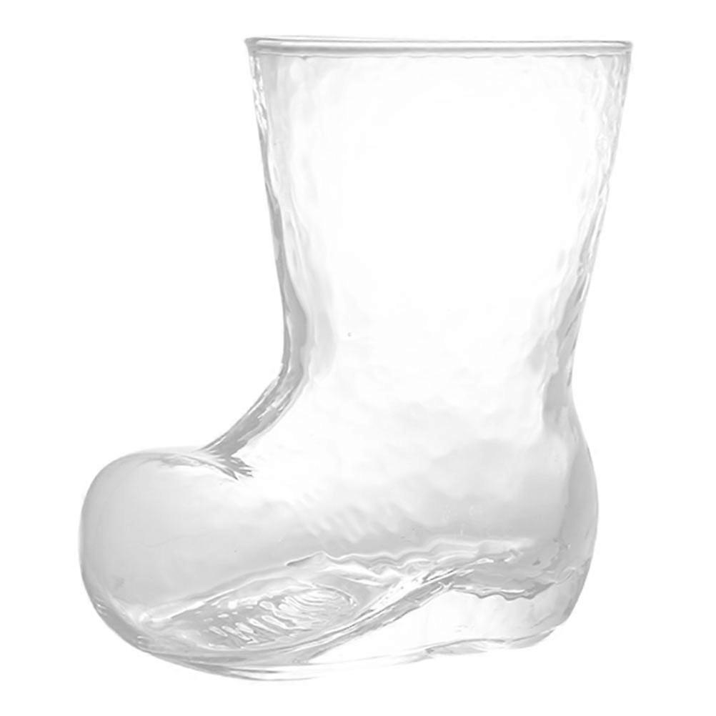 Large Glass Mug Transparent Beer Glass Household Item Home Use 380ml Decorative Boot-Shape 1Pcs