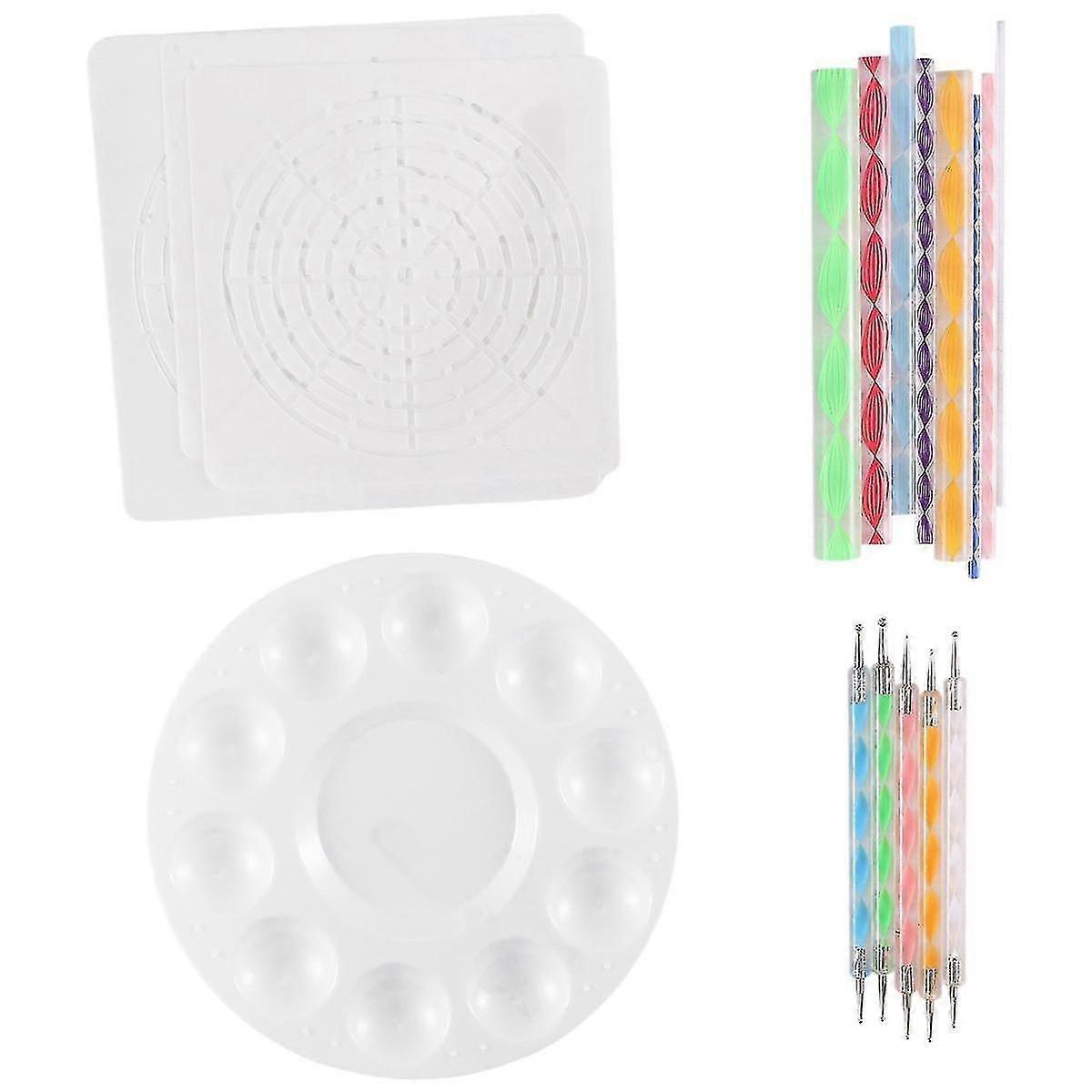 Mandala Dotting Stencil Tools Rock Painting Kit Ball Stylus Dotting Tools Include Stencil, Paint Tr