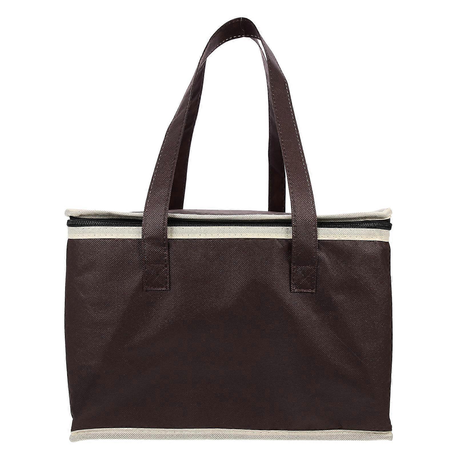 Insulated Grocery Bag Non-Woven Fabric Bag For Food Picnic Use 32X32X22CM Insulation 1Pack