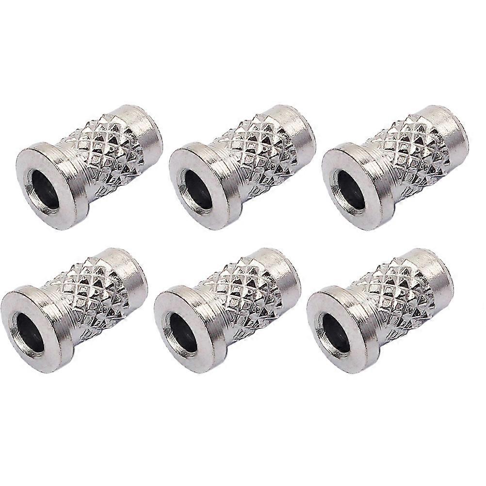 Guitar String Cap Silver Through Body Build Guitar Accessories 0.82 x 0.55 x 0.55 Cm Metal Guitar Maintenance Support 6Set