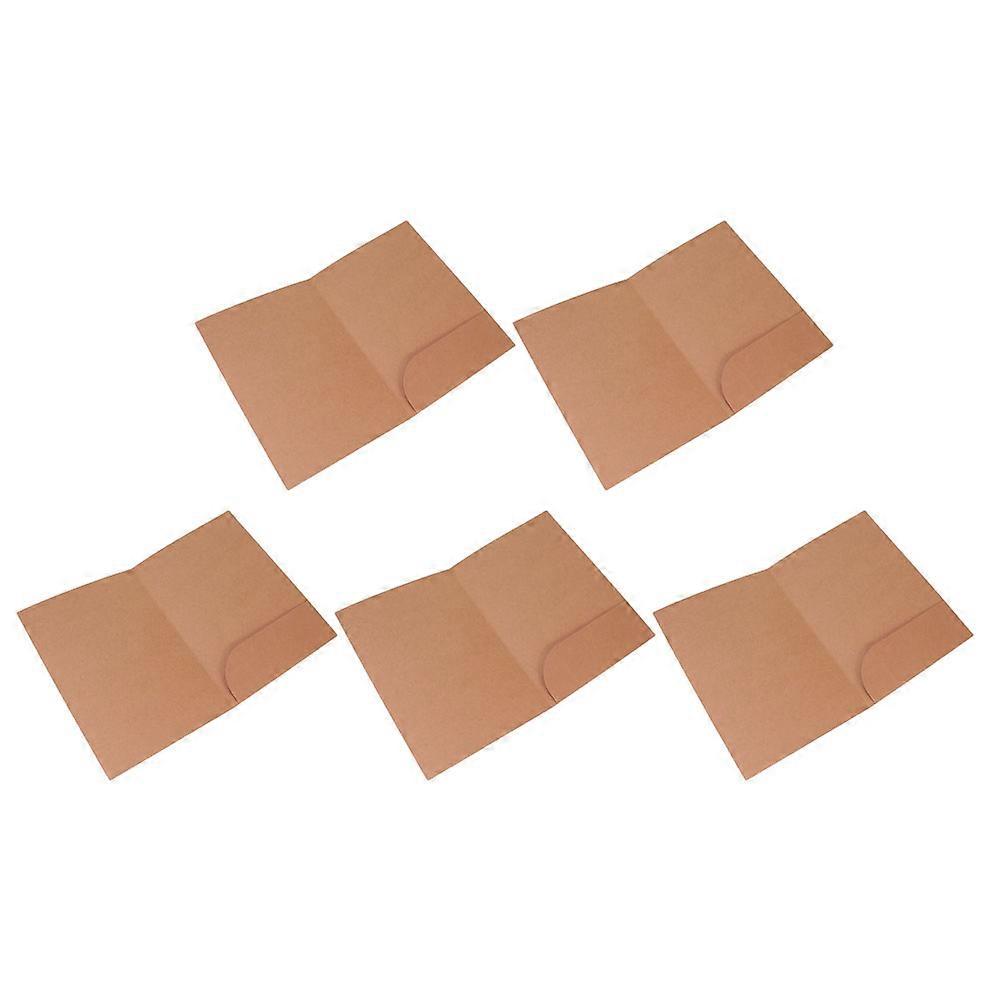 Business File Folder Document Folder Office Meeting Rooms Kraft Paper Organize Documents Rectangular 5Pcs