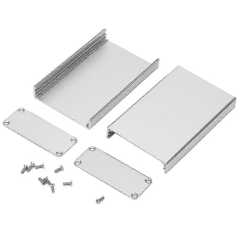 Aluminum Enclosure PCB Instrument Shell Electronic Cooling Box Silver 20*50*80mm