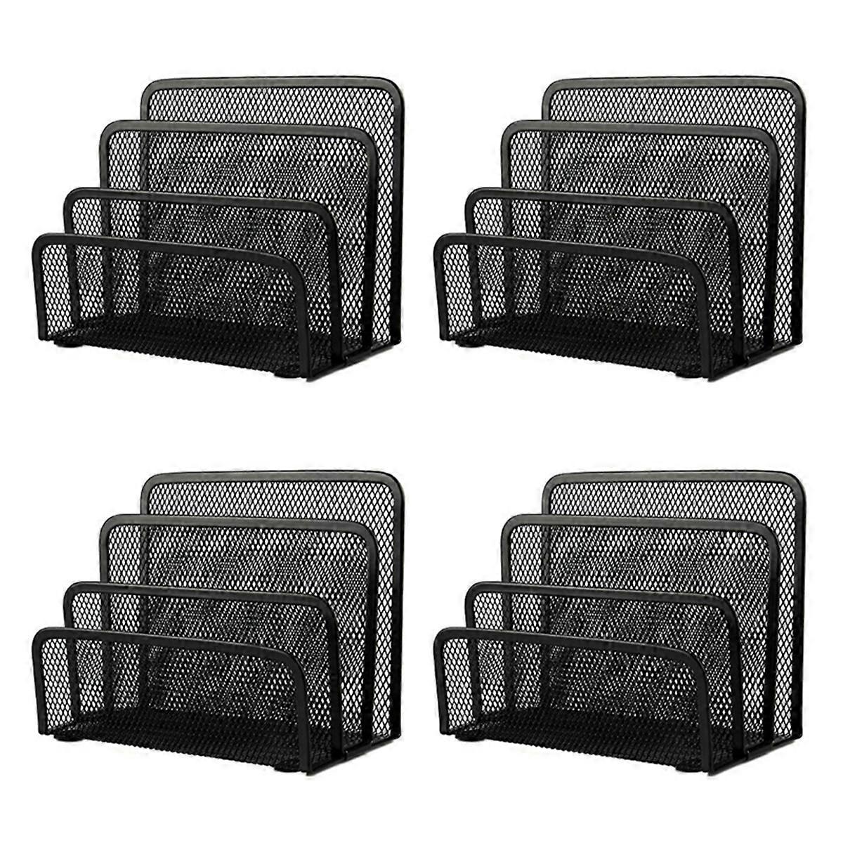 4X Desk Mail Organizer Small File Holders Letter Organizer Document/Filing/Folders/Paper Organizer f