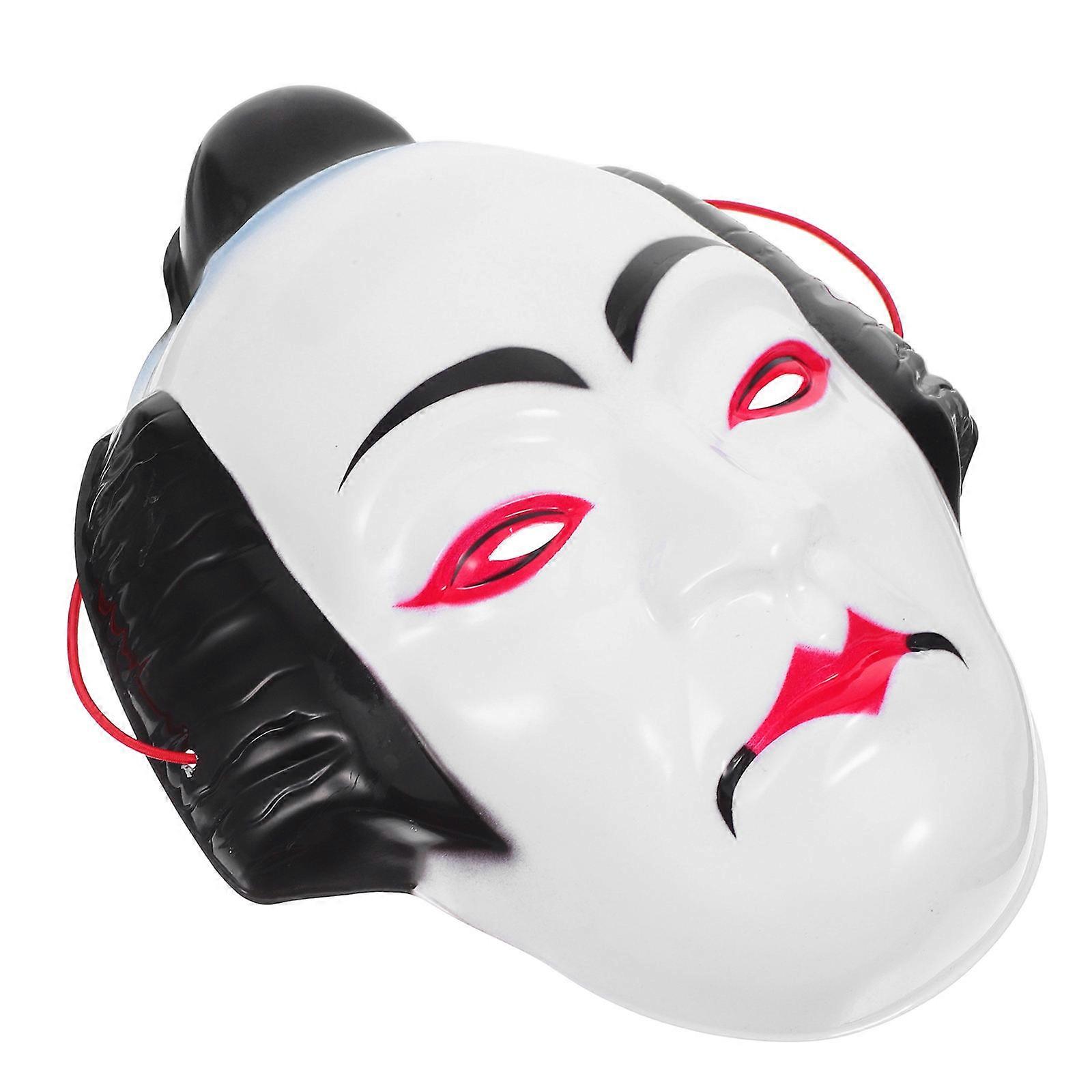 Kabuki Ceremonial Mask Multi Color Plastic Material For Theatrical Performance 1Set