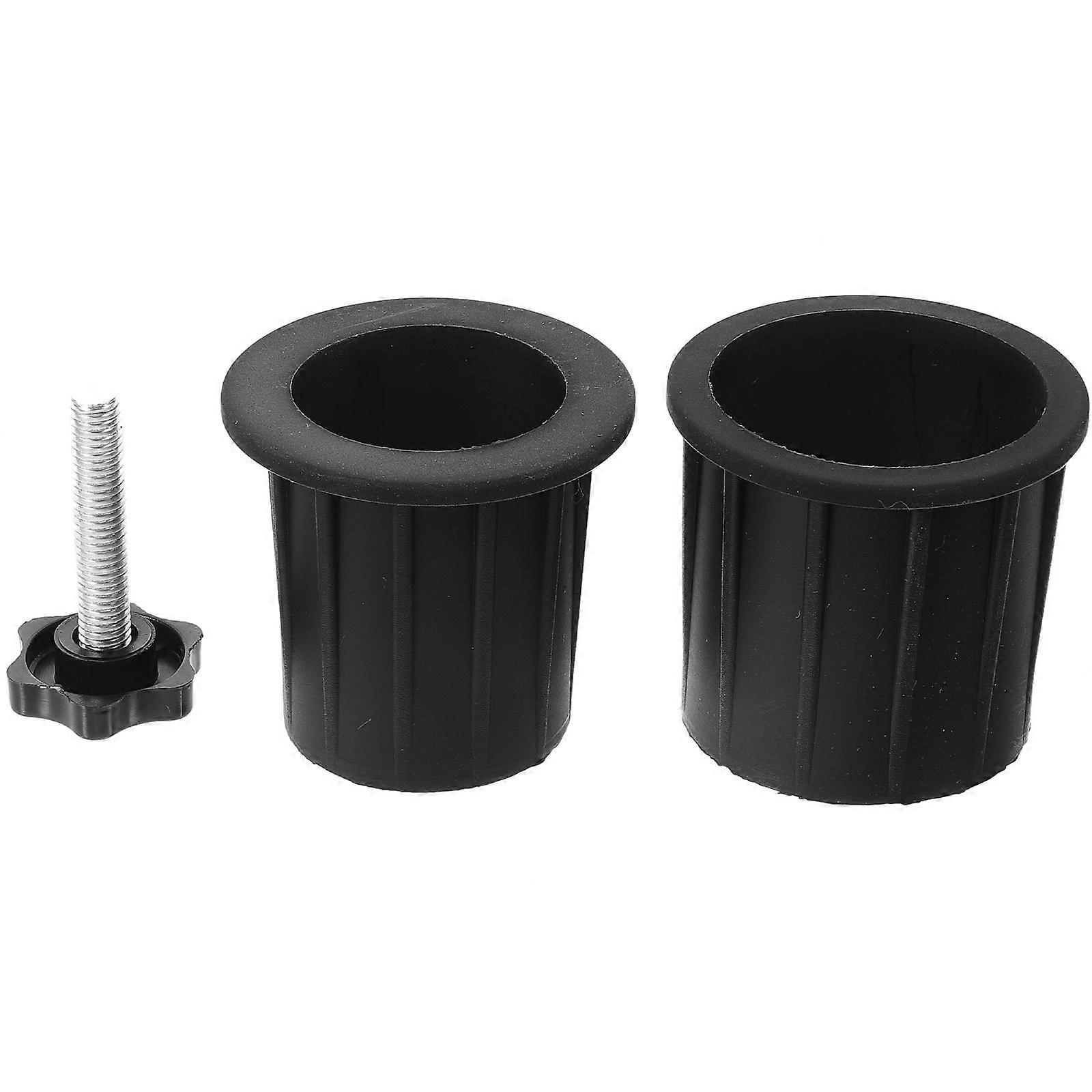 Patio Umbrella Base Hole Caps Outdoor Use Iron Material Round Shape Stabilizing Umbrella Poles 1 Set