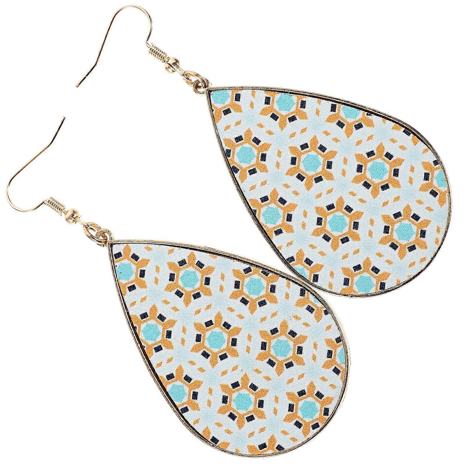 Teardrop Earrings For Women Dangling Style Lightweight Baroque Shape For Anniversary 1 Pair