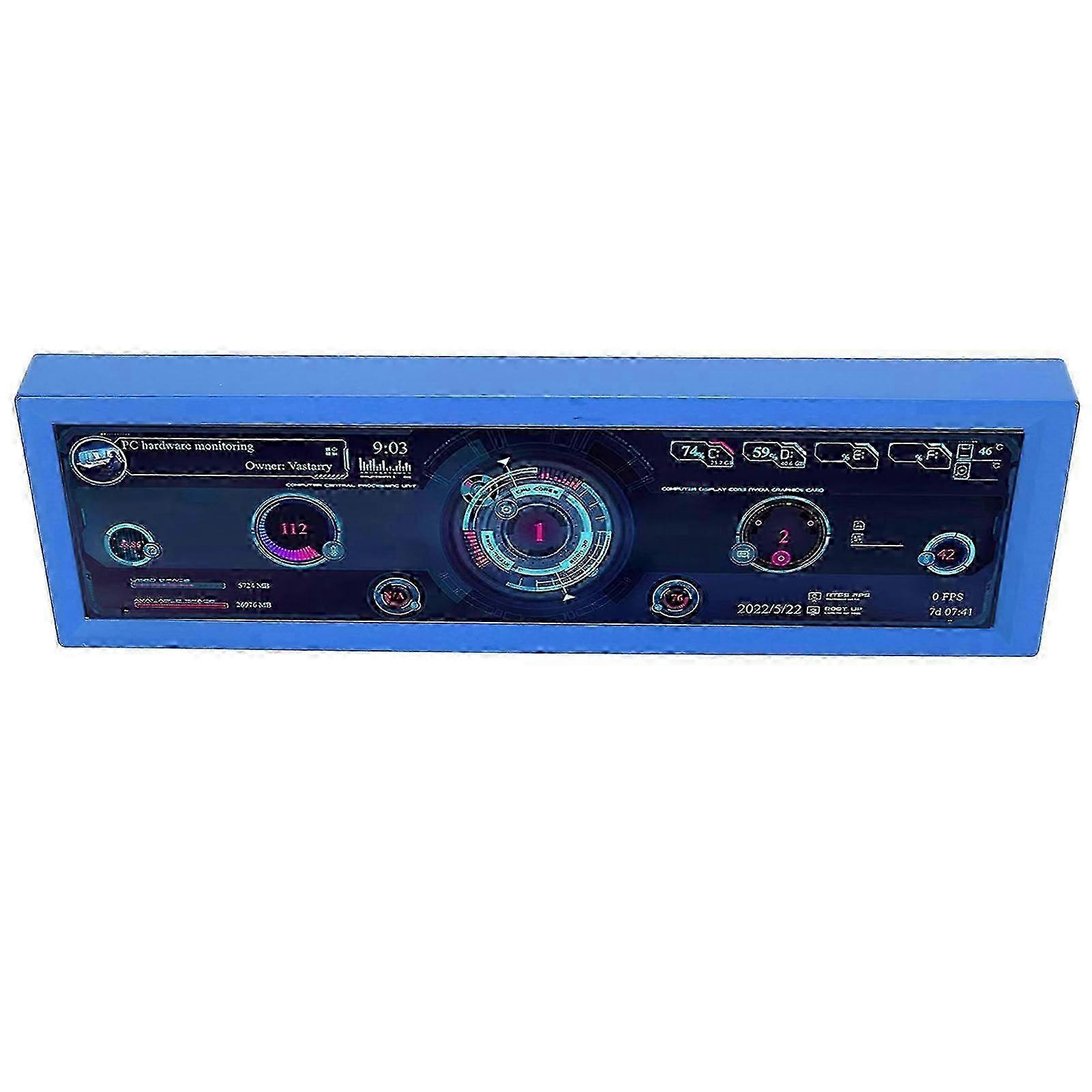8.8 Inch Professional HD IPS LCD Display with 1920x480 Resolution for CPU Data Monitoring on RPi, Linux, and Windows - Ideal Secondary Displ