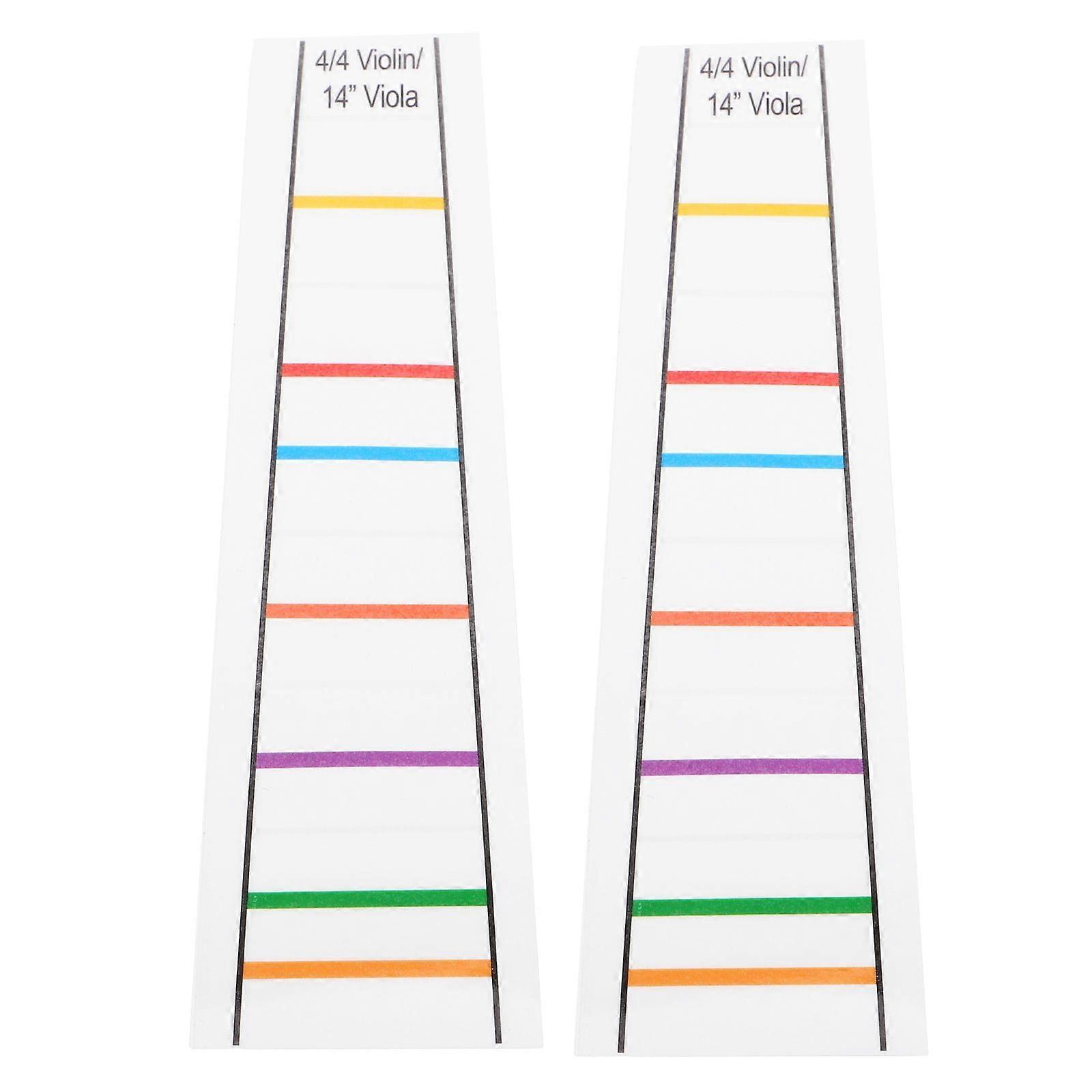 2pcs Transparent Finger Position Guide For Violin Beginners For Learning Scales And Finger Placement, Includes Two Decals For 4/4 Violins