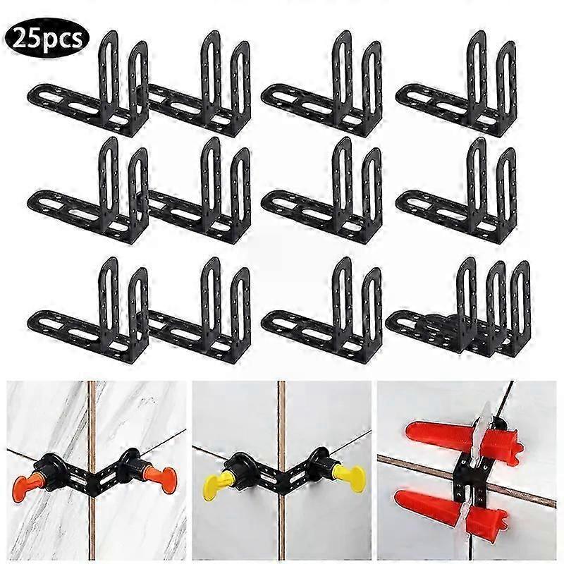 25PCS Tile Leveling Angle System Clips Fit For Floor Wall Leveler Tile Leveling Spacers Locater Adjuster Laying Construction Tool