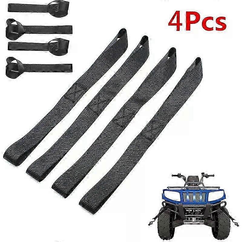 1/4Pcs Soft Loop Tie Down Straps Ratchet Towing Cargo ATV UTV Motorcycle 600LBS