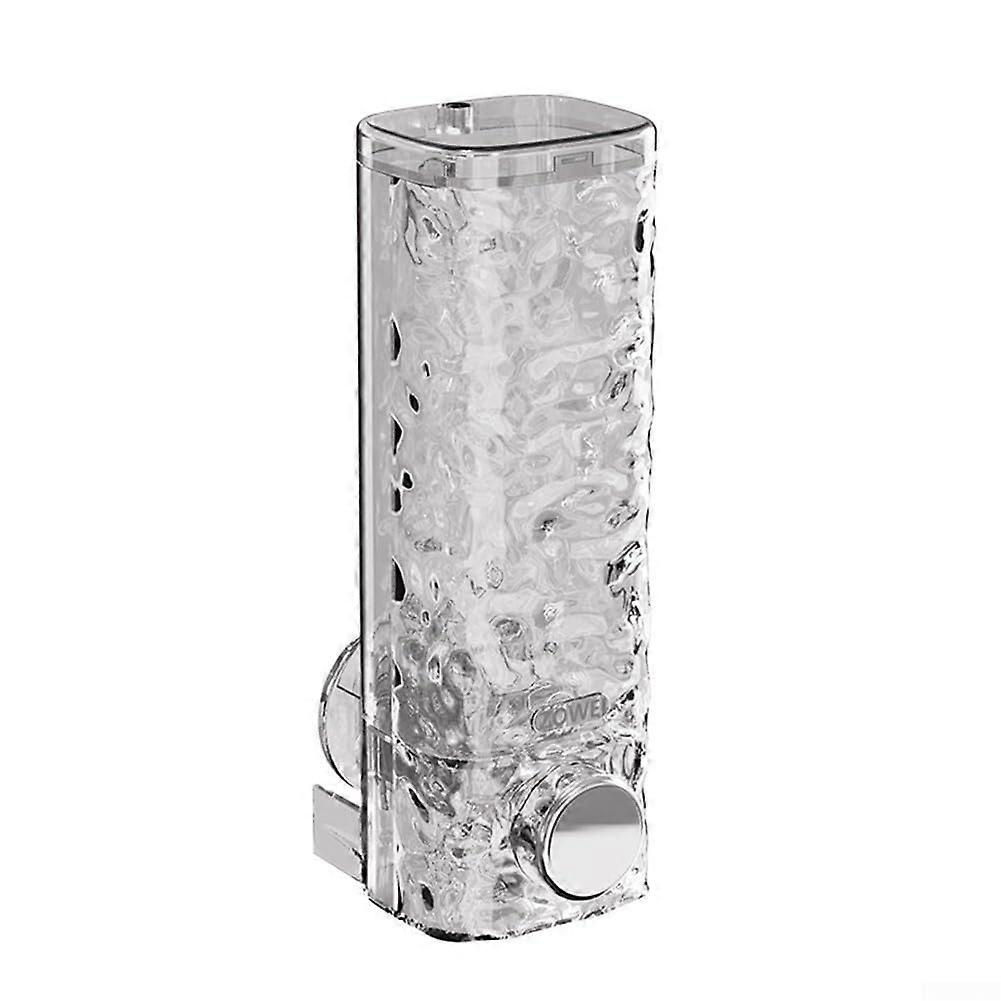 Shower Gel Dispenser Wall-Mounted With Suction Cup, 450 mL Capacity, Transparent