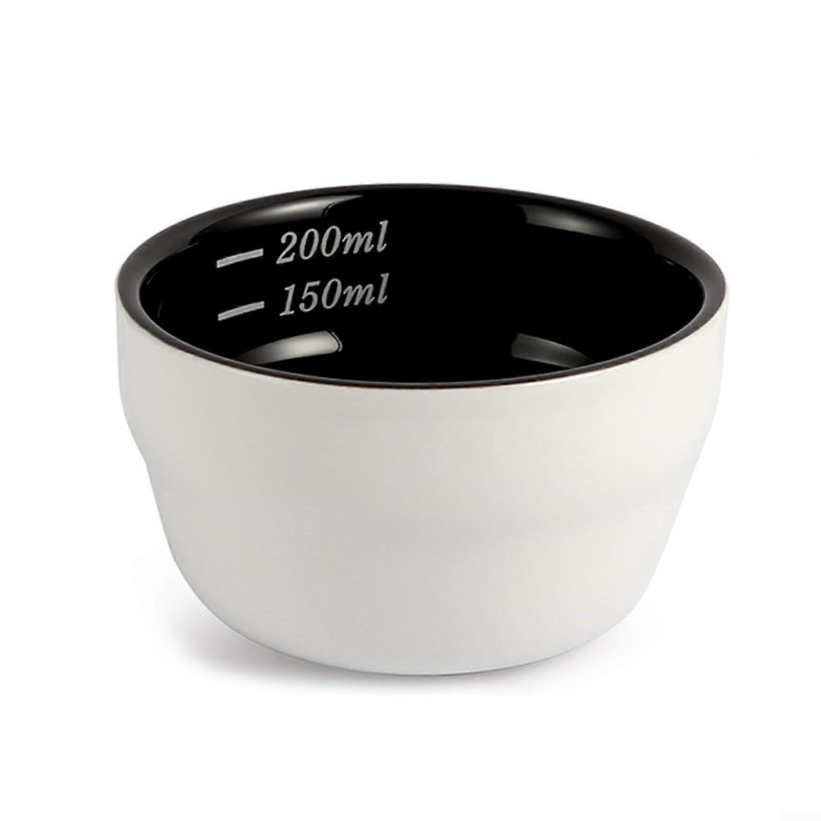 Coffee Cupping Bowls with Sturdy Base for Accurate Coffee Measurement and Improved Brewing Capabilities (Black) Black
