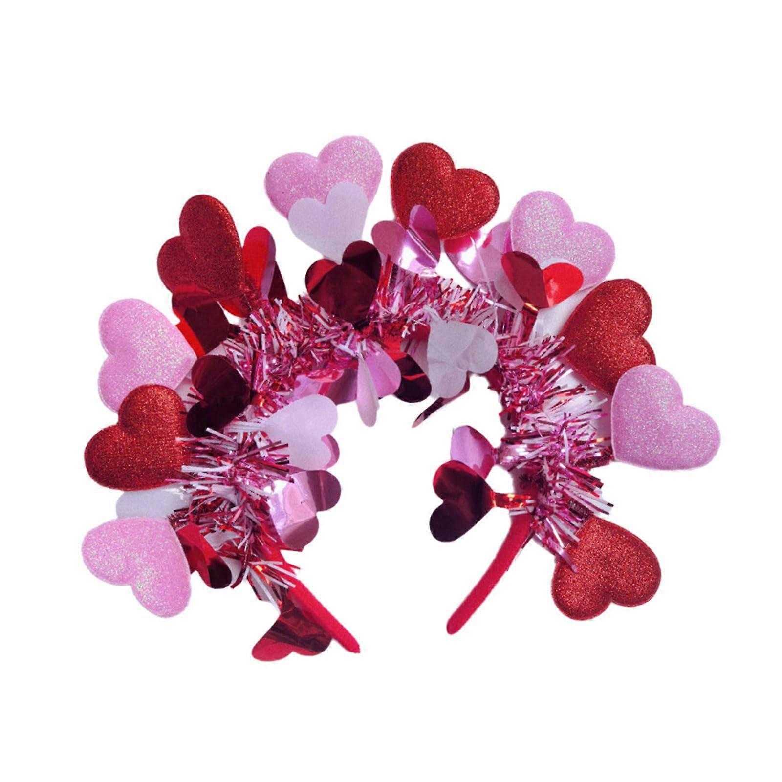 Stylish Heart Motif Festival Headband, Hair Accessory for Photoshoots, Dates, Parties, Adjustable Size, Soft Fabric