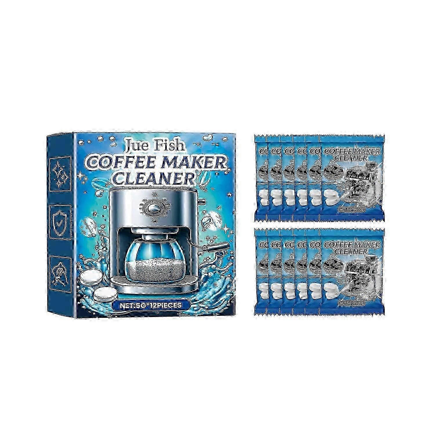 Jue-Fish Coffee Machine Cleaning Effervescent Tablet, Clean Coffee Machine Filter Dirt Maintenance C