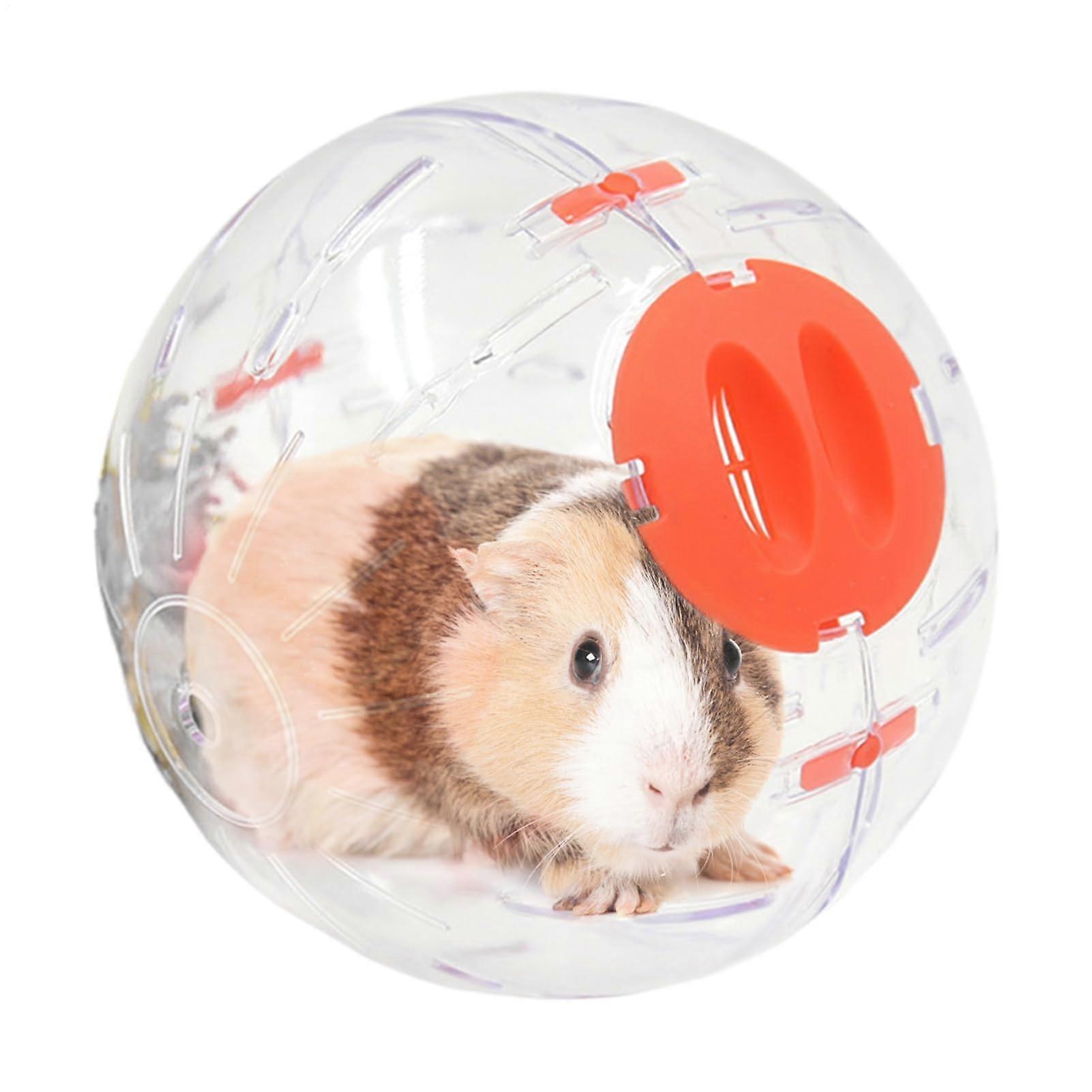 Dwarf hamster ball, hamster cage, transparent, interactive – cute small pet with ventilation holes, pink 14 cm.