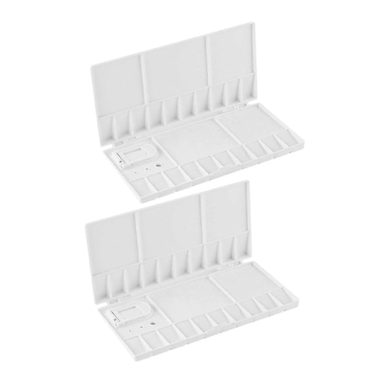 Foldable Plastic Watercolor Palette with Compartments, Reusable Paint Box for Artists OnTheGo