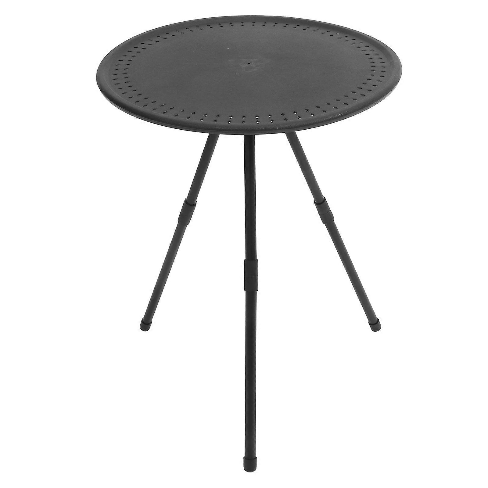 Small Camping Table Portable Round Table For Picnics Black 48.00X38.00X38.00CM Portability 1Pack