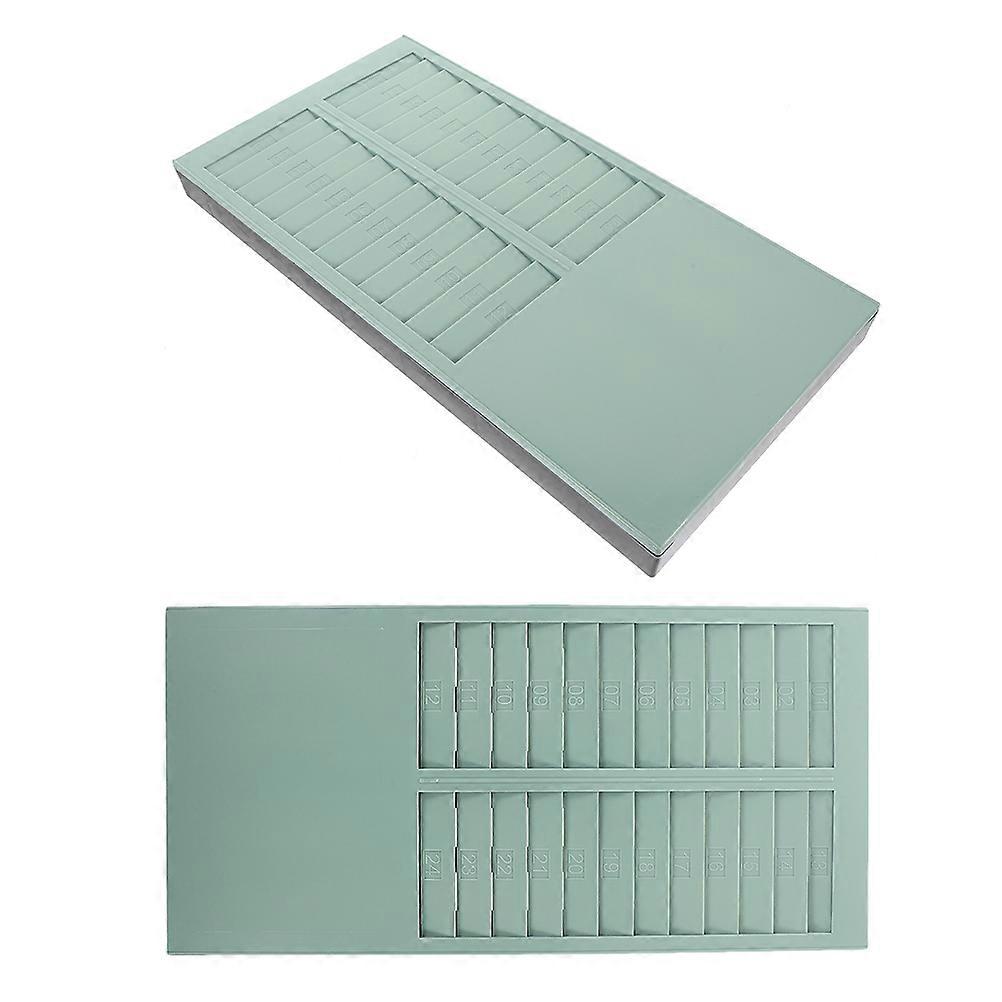 2 Pcs Rack 24 Slot Holder Organizes Attendance Cards Vertical Space Efficient Business Use