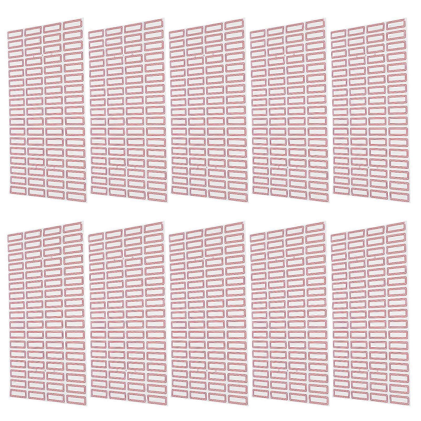 Labels Small Red Blank Labels Organizing Mailing Storage for Office Use Home Use 68Sheets per Set