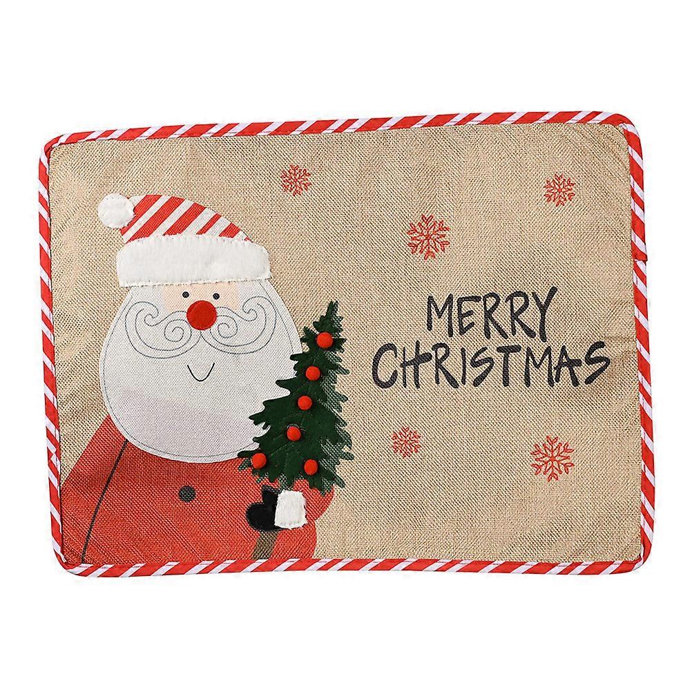 Here's a refined and creative product description for **Heat Resistant Christmas Party Table Mats with Stripe Embroidery** – perfect for both home