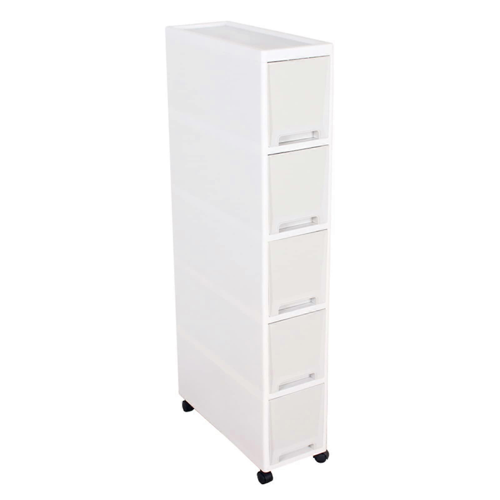 Rollwagen – 17.8 cm narrow 4tier kitchen cabinet with drawers – small rolling shelf next to refrigerator.