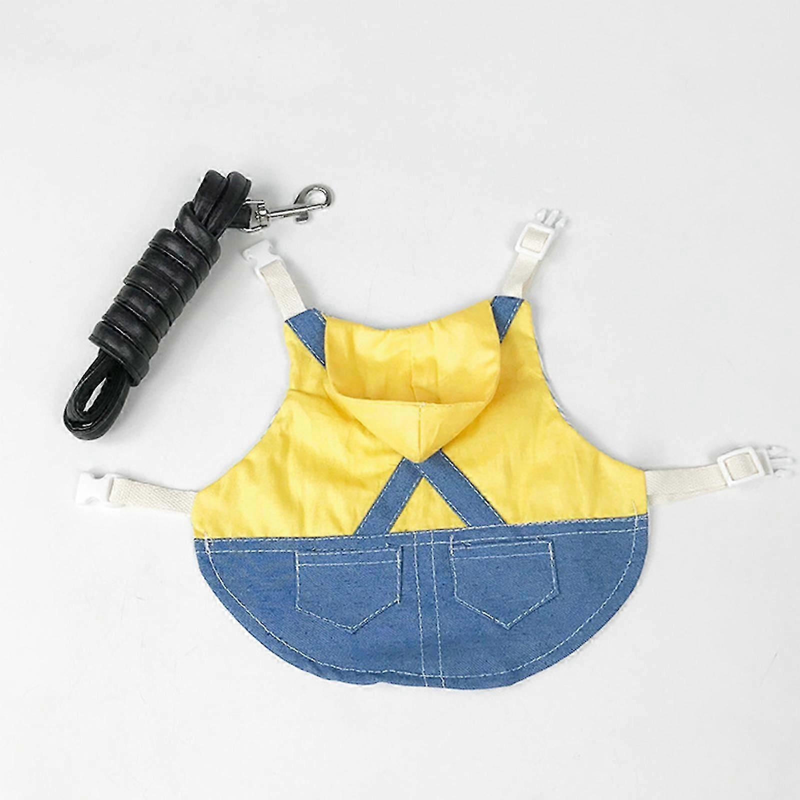 ウサギのモルモット、ウサギの格子縞のハーネスリーシュモルモットブルーデニム黒と白のチェック柄のドレスのためのウサギのハーネスとリード小動物の服