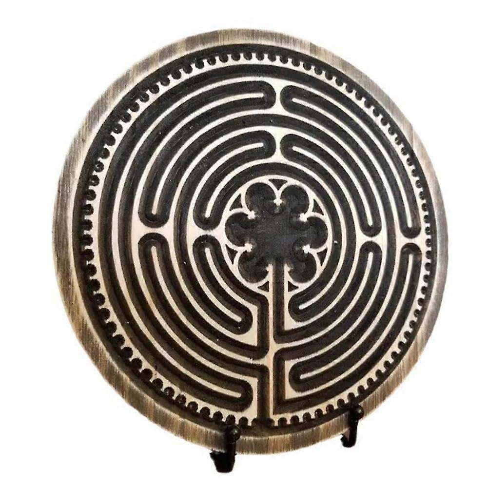 1 x Wooden Labyrinth Mindfulness Tool and Altar Decoration As Pictured Size M