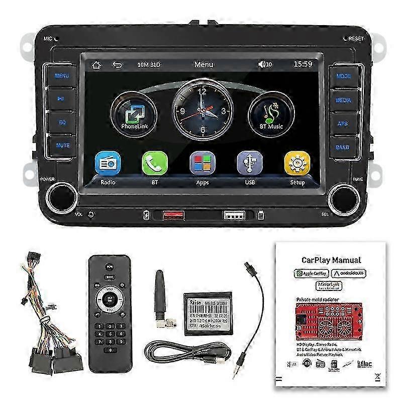 Wireless Vehicle Radio FM Radio Receiver 7 in Touchscreens Car Stereo with Navigation