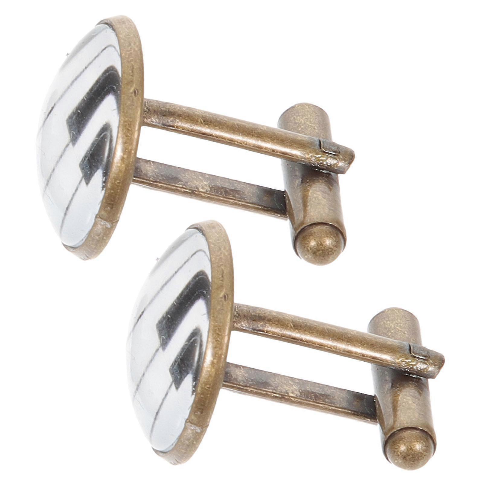 Suit Shirt Cuffs Buttons Mens Cufflinks Studs Creative Piano Pattern Multi Color For Business Partnerships Festivals 2Pcs