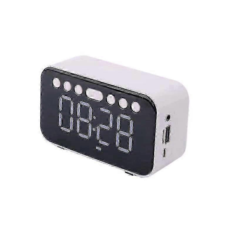 Bluetoothwireless Multifunction Led Screen Display Speake1pcswhite--