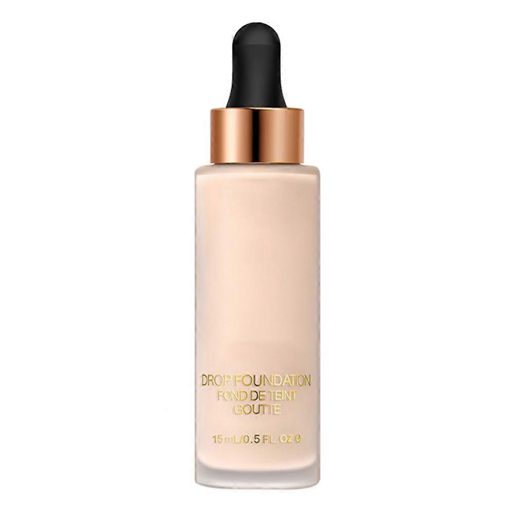 Face Base Moisture Liquid Foundation with Sponge Puff Full Coverage Concealer Makeup 01