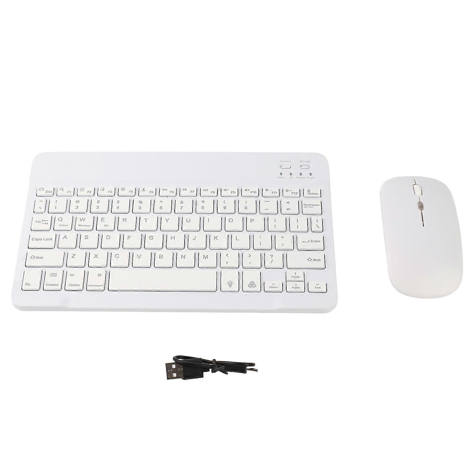 Bluetooth Keyboard Mouse Combo Thin Lightweight Backlit for Mobile Phones Tablets 10 Inch