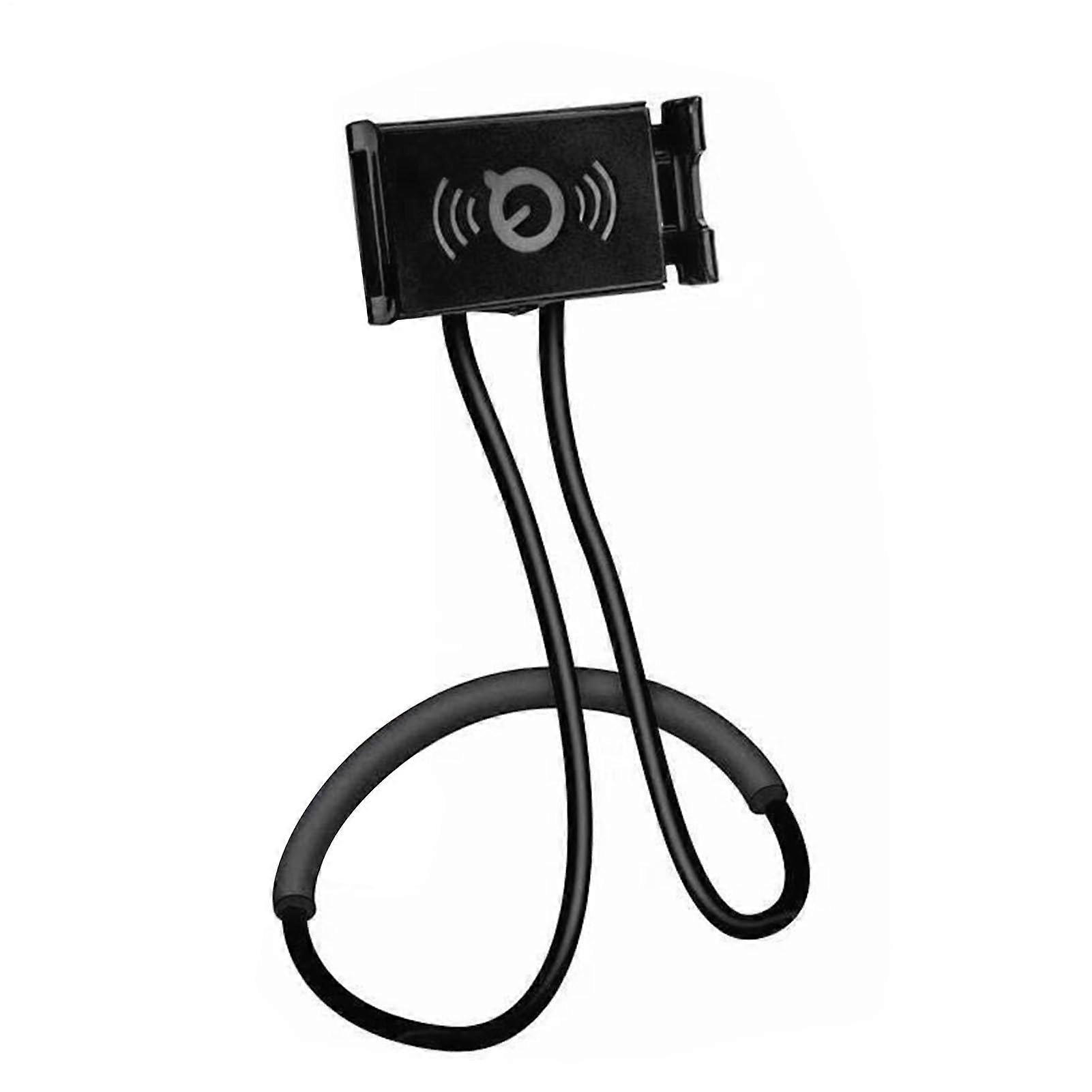 Hands Smart Mobile Phone Stand Flexible Lazy Phone Holder for Hanging on the Neck 360 Rotating Universal Holder Black White
